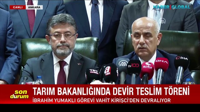 İbrahim Yumaklı, Tarım ve Orman Bakanlığı görevini Vahit Kirişçi'den devraldı