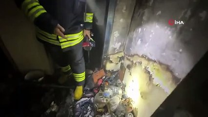 Sivas'ta Apartman Dairesinde Korkutan Yangın