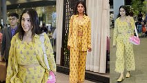 Sara Ali Khan Yellow Printed Three Piece Co Ord Dress Price Reveal, इतनी सस्ती…| Boldsky