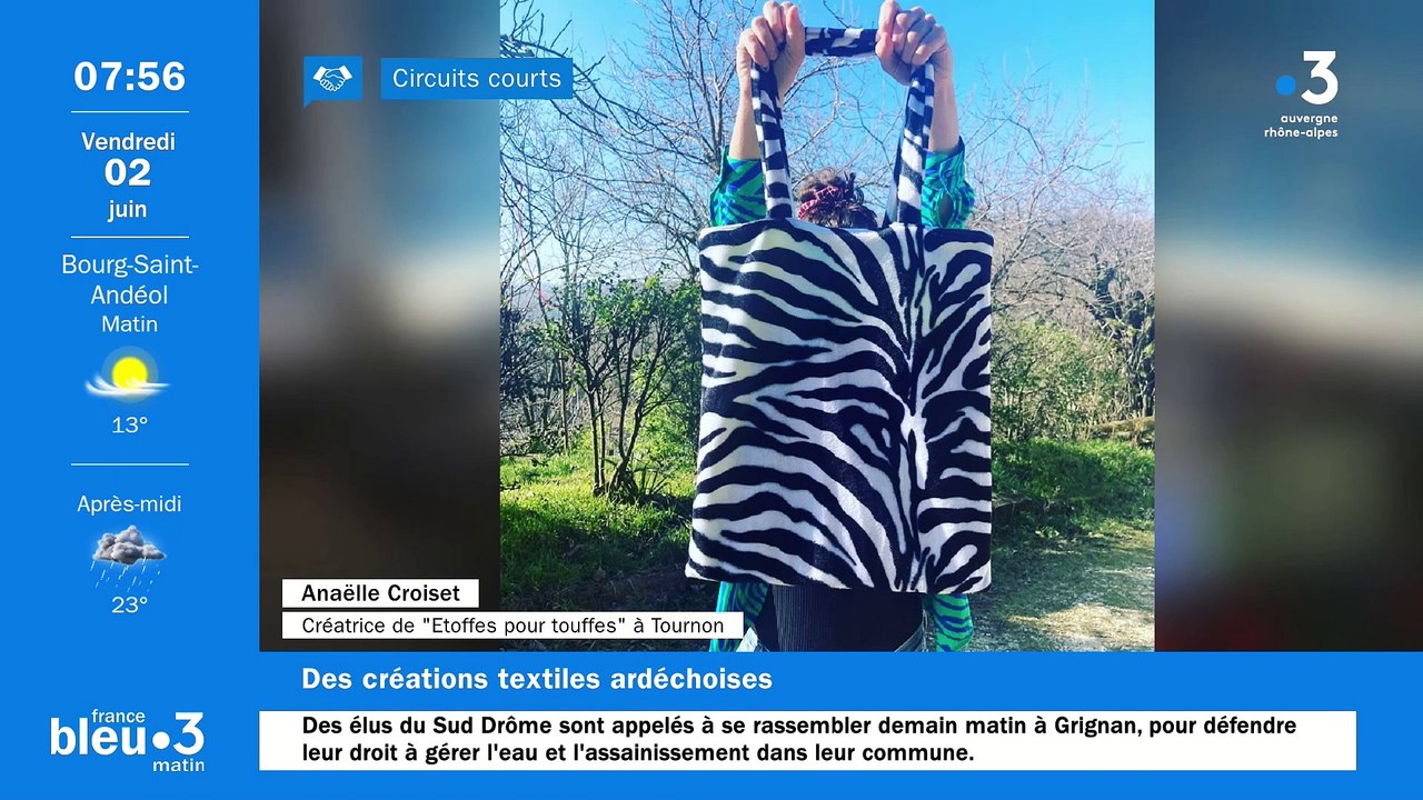 À Tournon-sur-Rhône, "Étoffes pour touffes", serviettes périodiques lavables, bouillottes sèches, cotons…