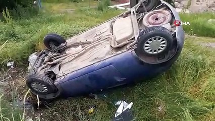 Tokat'ta Takla Atan Araçta 3 Kişi Yaralandı