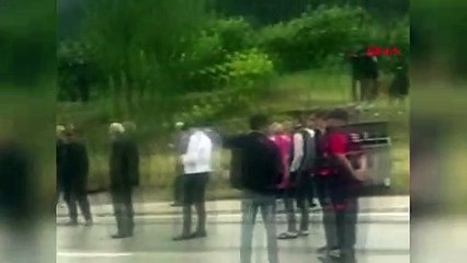 Amasya'da Şiddetli Yağış Yolları Göle Döndürdü