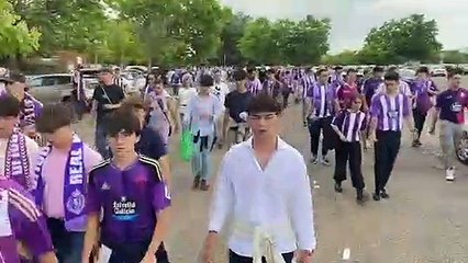 Llegada del Real Valladolid al estadio José Zorrilla