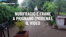 Nubifragio e frane a Prignano (Modena), il video