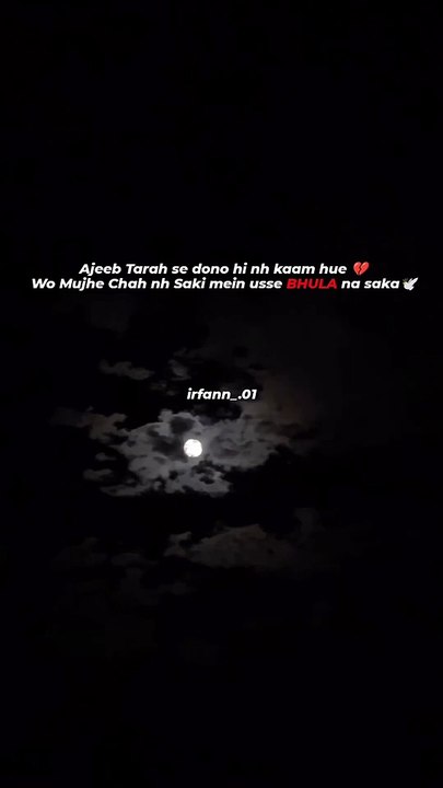 Ajeeb Tarah se dono hi nh kaam hue  Wo Mujhe Chah nh Saki mein usse BHULA na saka