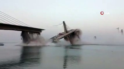 Hindistan'da yapım aşamasındaki köprü çöktü