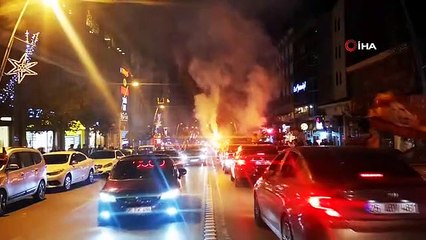 Erzurum'da Galatasaray Taraftarı Şampiyonluğu ve Derbi Galibiyetini Kutladı
