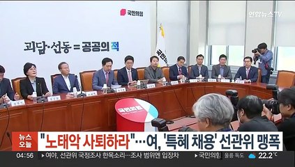 "노태악 사퇴하라"…여, '특혜 채용 의혹' 선관위 맹폭
