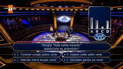 Milyoner'de ilginç anlar! Takıldığı soruyu seyircilere sordu, yüzde 99'u aynı cevabı verince şaşırdı