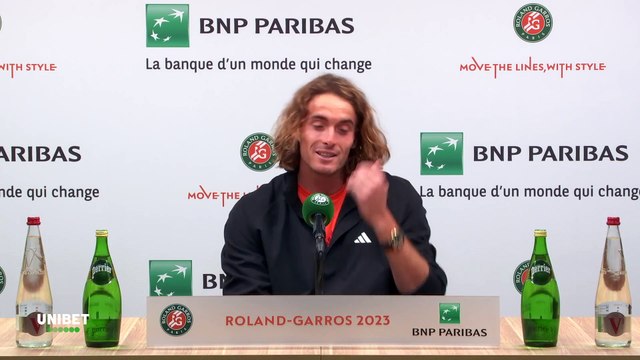 Roland-Garros 2023 - Stefanos Tsitsipas : Carlos Alcaraz, this is the clash I've been waiting for. I've said it all! Here it is! Everyone was waiting for this, I think, it's this year. Here it is, it's starting !