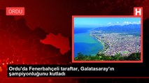 Ordu'da Fenerbahçeli taraftar, Galatasaray'ın şampiyonluğunu kutladı