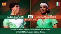Roland-Garros - Alcaraz ne fait qu'une bouchée de Musetti