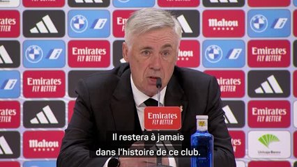 38e j. - Ancelotti : "Benzema restera à jamais dans l'histoire de ce club"