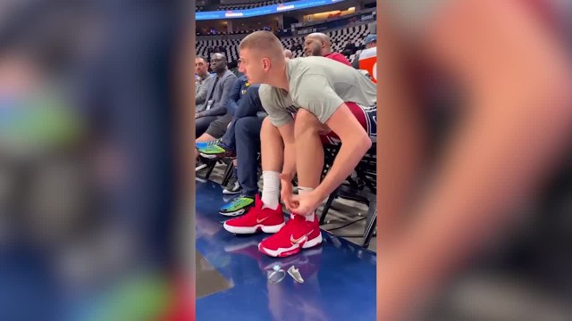 Why does Jokic tie his wedding ring to his shoe?