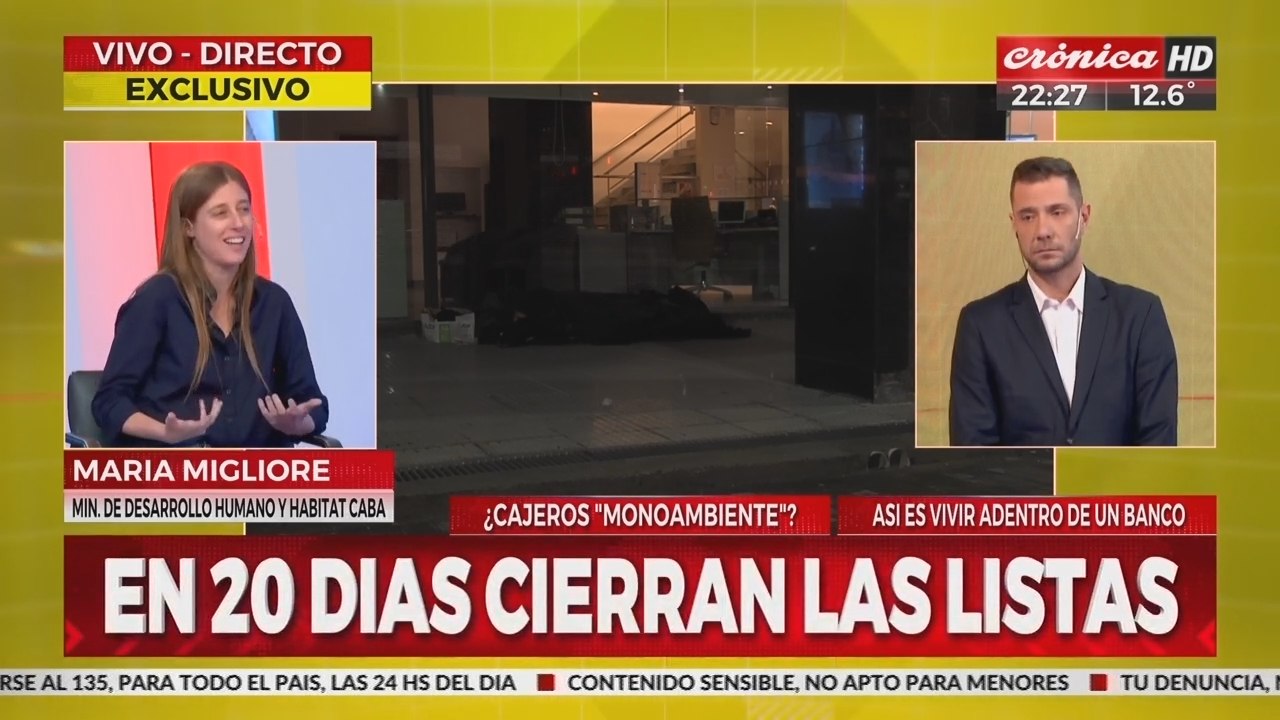 María Migliore: "La calle no es un lugar para vivir"