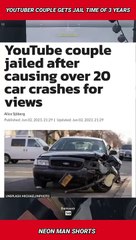 YouTuber Couple gets JAIL TIME of 3 YEARS due to this... | YouTube News Shorts Facts #shorts