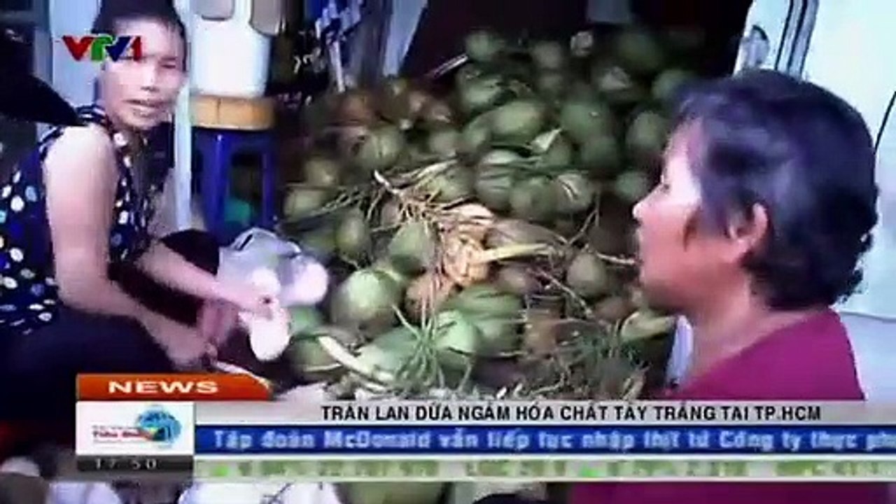 The widespread soaking of coconuts in chemical bleach in Ho Chi Minh City...