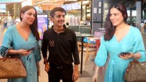 Shraddha Arya Clicks Selfies With Fans At Airport