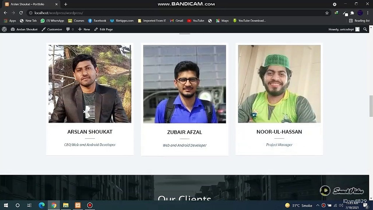 DEMO PORTFOLIO USING WORDPRESS