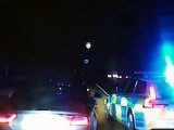 Watch: Shocking moment disqaulified and armed driver rams police car before 135 mph chase