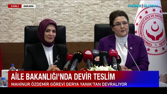 Mahinur Özdemir Aile ve Sosyal Hizmetler Bakanlığı görevini Derya Yanık'tan devraldı