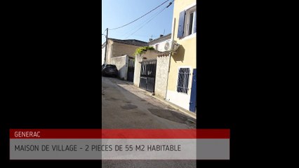 GENERAC- MAISON DE VILLAGE 55 M2 - 1 CHAMBRE - BON ETAT