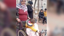 Konteyner kentte yaşayan Merve'nin tekerlekli sandalyesini çaldılar