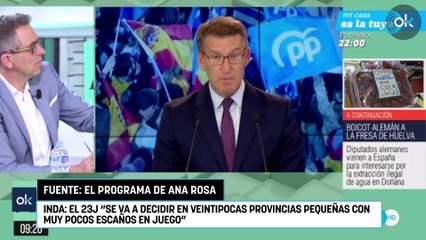 Inda: el 23J "se va a decidir en veintipocas provincias pequeñas con muy pocos escaños en juego"
