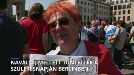 Navalnij mellett tüntettek a születésnapján Berlinben