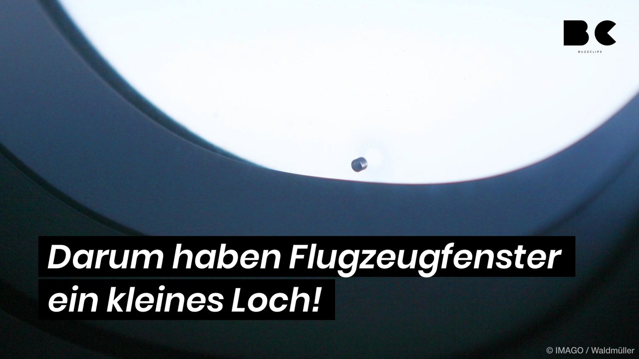 Darum haben Flugzeugfenster ein kleines Loch