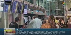 Italia: Sindicatos del transporte aéreo convocan huelga nacional