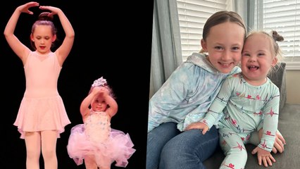Girl Loves Helping Younger Sister With Down Syndrome With Dance Routines | Happily TV
