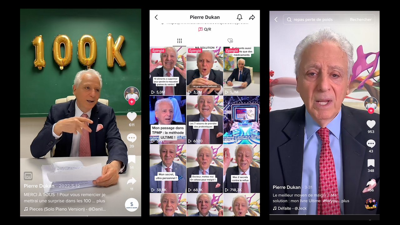 « C’est de l’exercice illégal de la médecine » : radié de l’Ordre des médecins, Pierre Dukan fait la pub de son régime controversé sur TikTok