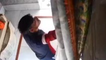 अलीगढ़: पथवारी मंदिर में घंटा चोरी करने वाला शातिर चोर, सीसीटीवी कैद हुई वारदात