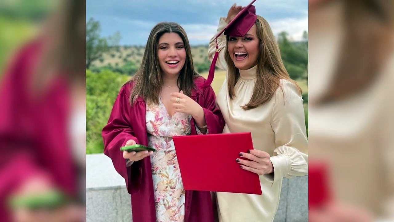 Carmen Morales con su exmarido, Luis Guerra, en la graduación de la hija de Shaila