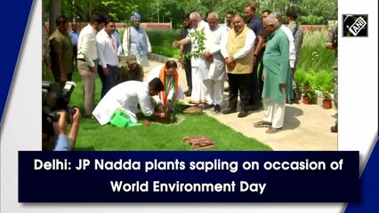JP Nadda plants sapling on World Environment Day