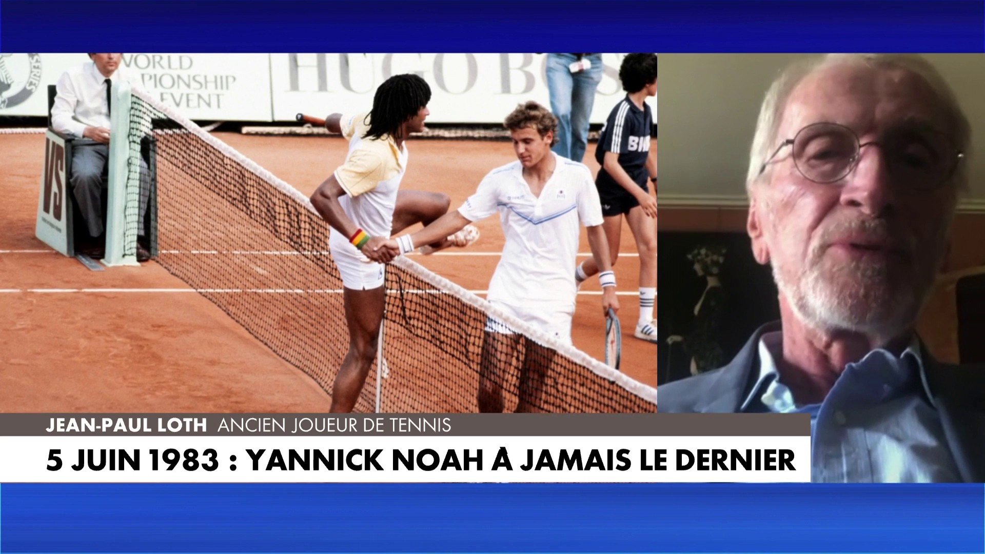 Jean-Paul Loth : «Yannick Noah était beau, jeune et charismatique. Il avait  tout pour lui pour que la France entière l'adore» - Vidéo Dailymotion