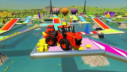 LOADING AND TRANSPORTING JEEP CARS WITH JOHN DEERE TRACTORS - Farming Simulator 22
