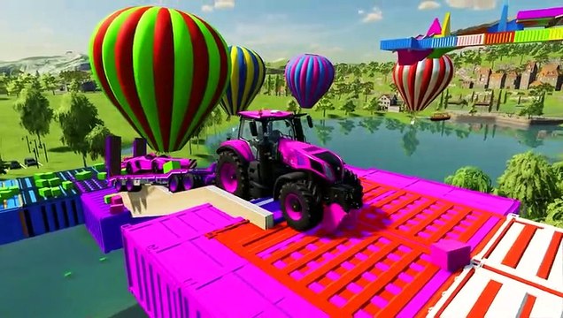 Farming Simulator 22 LOADING AND TRANSPORTING FERRARI SUPERCARS WITH NEW HOLLAND TRACTORS