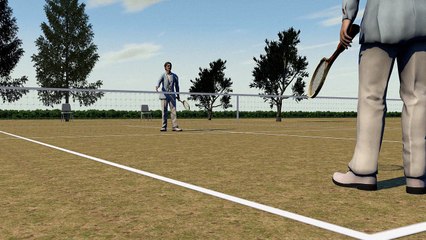 La terre battue d'un court de tennis