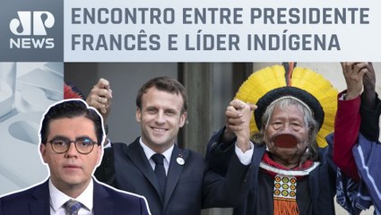 Emmanuel Macron se reúne com Cacique Raoni em Paris; Vilela analisa