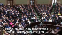 Varsó: félmillióan tüntettek a lengyel kormánypárt ellen