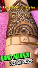 floral mehndi design back hand lady fashion styles