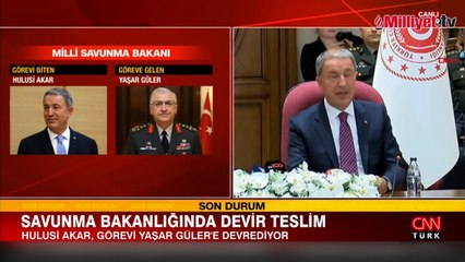 Savunma Bakanlığı'nda devir teslim! Bakan Akar görevini devretti