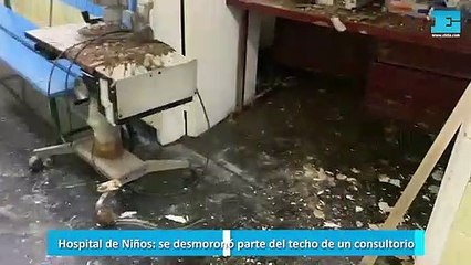 Hospital de Niños, se desmoronó parte del techo de un consultorio