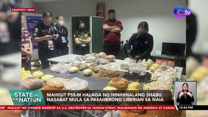 Download Video: Mahigit P55-M halaga ng hinihinalang shabu, nasabat mula sa pasaherong Liberian sa NAIA | SONA