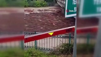 Bafra'da dereler taştı, 13 evi su bastı