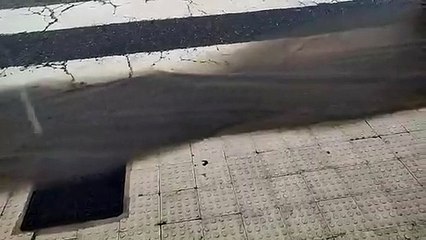 Balsas de agua en la ciudad de Ávila tras una fuerte tormenta