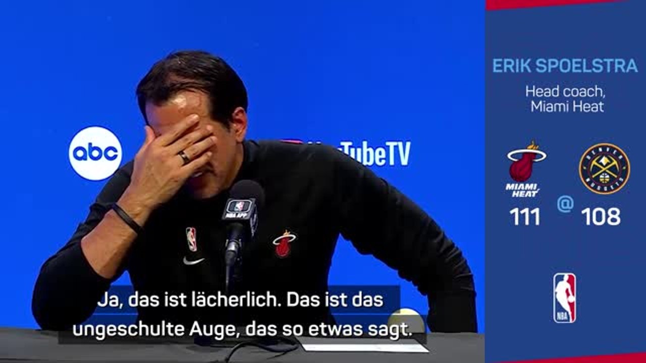 Spoelstra wirft Reporterin "ungeschultes Auge" vor