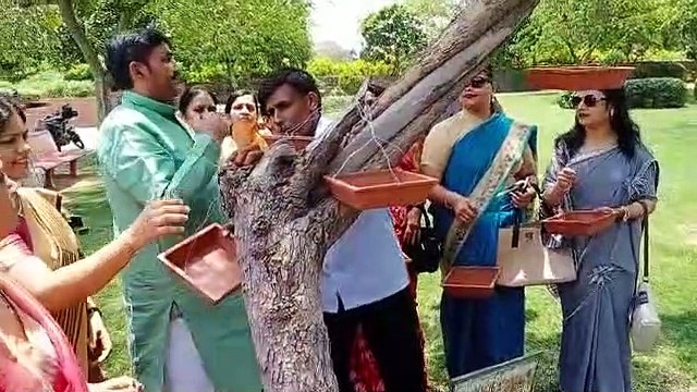 विश्व पर्यावरण दिवस पर पौधारोपण कर परिंडें लगाए